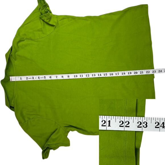 Lane Bryant Polo Style Top Plus Size 14/16 Green 100% Liquid Cotton - Picture 11 of 12